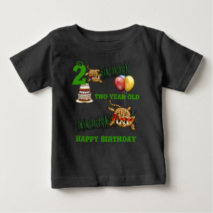 Ultra Cute Leopard Safari Birthday Invitations Wit Baby T-Shirt