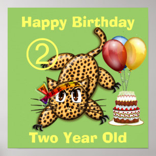 Ultra Cute Leopard Safari Birthday Invitations Wit Poster