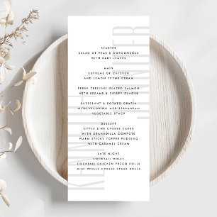 Ultra LET'S EAT Modern Minimalist DETAILED Wedding Menu
