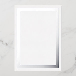 Ultra Luxe Thick Silver Foil Border Cardstock