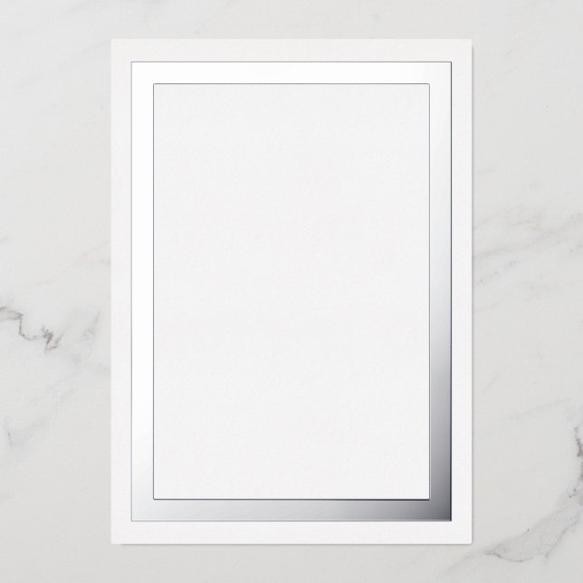 Ultra Luxe Thick Silver Foil Border Cardstock (Front)