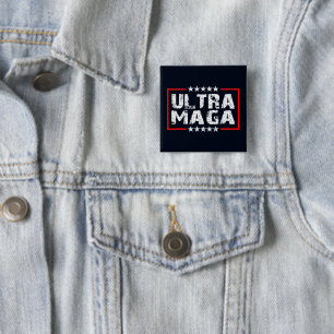 Ultra MAGA   2024 Republicans for President Grunge 15 Cm Square Badge