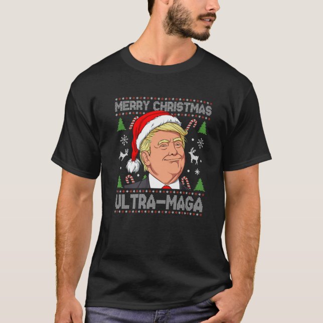 Ultra Maga And Proud Of It Pro Trump Ugly Sweater (Front)