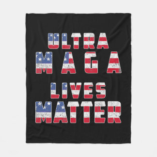 Ultra Maga Donald Trump Joe Biden Republican Ameri Fleece Blanket