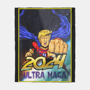 Ultra MAGA Fun Pro Trump Maga Super Ultra Maga Fleece Blanket