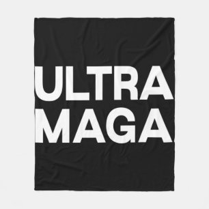 Ultra Maga  Fun Quote  Fleece Blanket