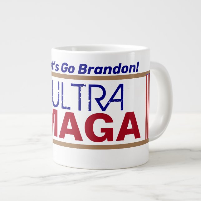 Ultra Maga Let's Go Brandon Large Coffee Mug (Front Right)