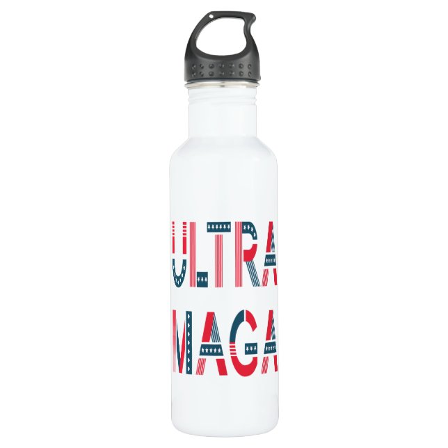 Ultra MAGA Trump Patriotic Republican Conservative 710 Ml Water Bottle (Front)
