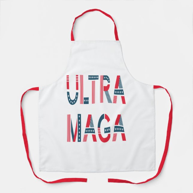 Ultra MAGA Trump Patriotic Republican Conservative Apron (Front)