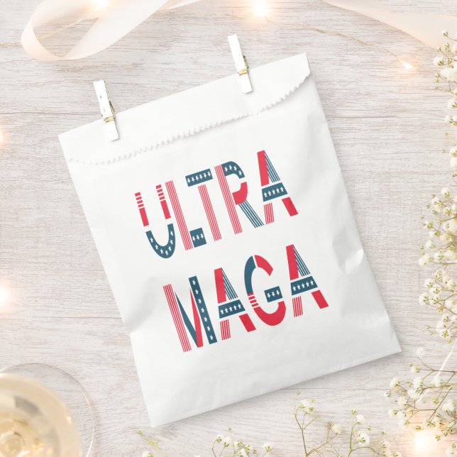 Ultra MAGA Trump Patriotic Republican Conservative Favour Bag (Clipped)