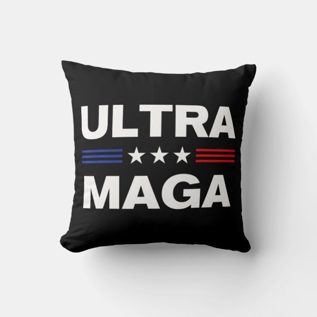 Ultra Maga United State flag 3 Cushion (Front)