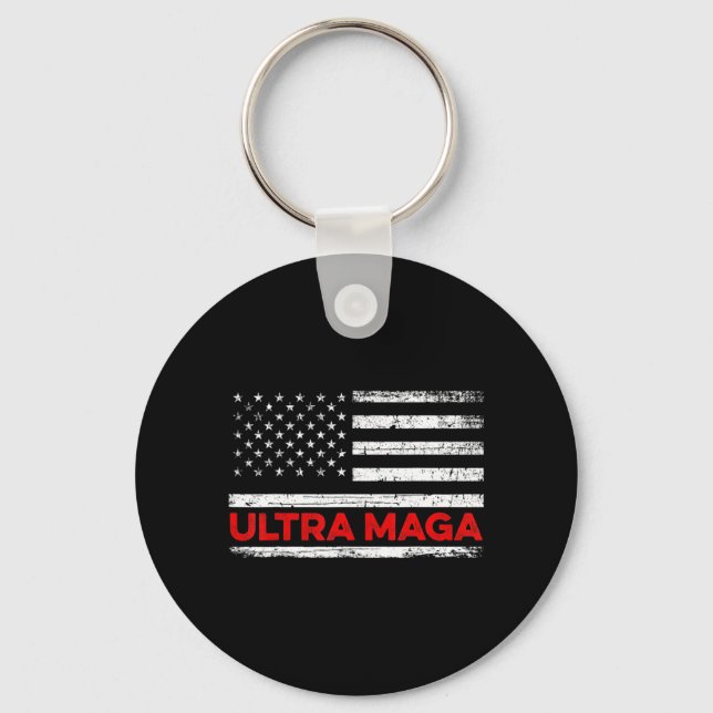 Ultra Maga United State flag  Key Ring (Front)