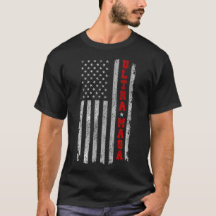 Ultra MAGA Vintage Grunge American Flag Ultra MAG T-Shirt