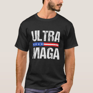 Ultra Mega Trump 2024 Proud ULTRA MAGA With USB Fl T-Shirt