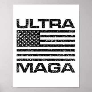 Ultra Mega Usa American Flag Ultramega Women Kids  Poster