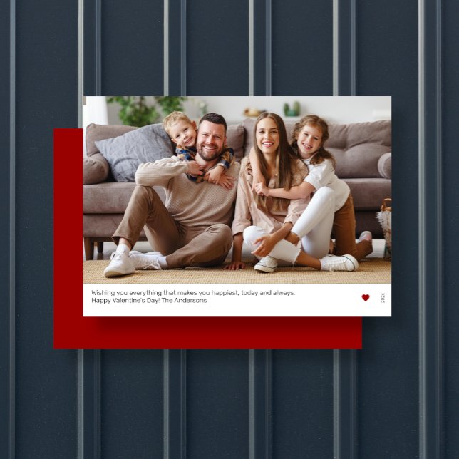 Ultra Minimal Modern Red Valentine's Day Card (Creator Uploaded)