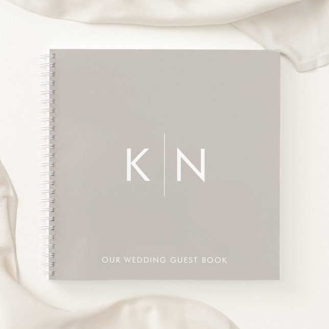Ultra Minimal Monogram Wedding Guest Book (Creator Uploaded)