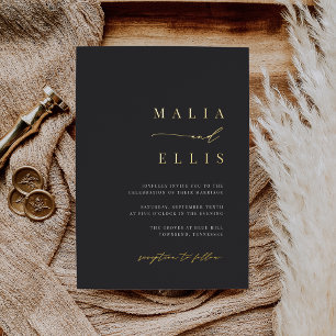 Ultra Minimal Right Calligraphy Accent Wedding