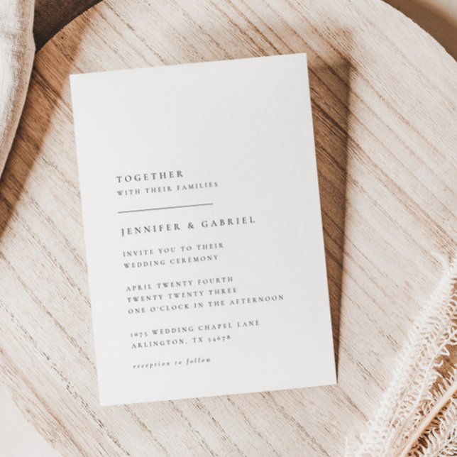 Ultra-Minimal Typography Wedding Invitation (Creator Uploaded)