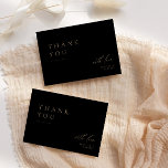 Ultra-Minimal Typography Wedding Thank You Card<br><div class="desc">Tell your friends and family your sincerest thanks with our ultra-minimalist modern typography wedding thank you card. Customise the colour of the elements and text throughout this design to perfectly match your wedding theme. This design is perfect for your minimalist wedding, modern wedding or classic wedding – the black and...</div>