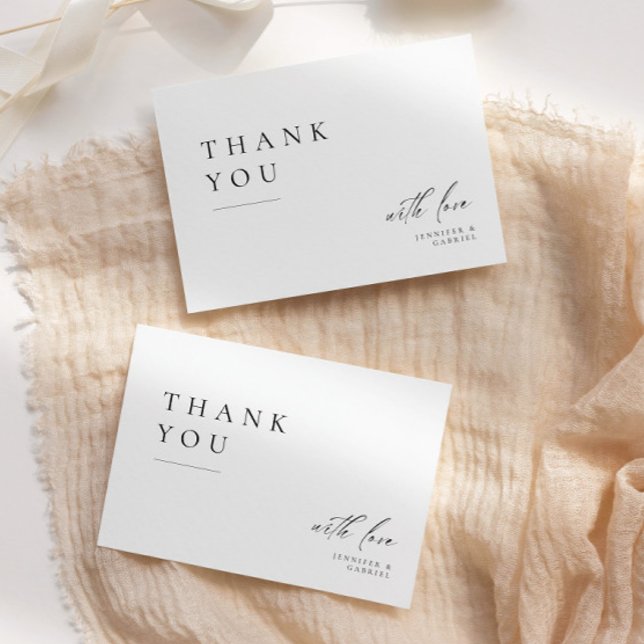 Ultra-Minimal Typography Wedding  Thank You Card (Creator Uploaded)