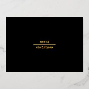 Ultra minimalist Modern Merry Christmas Foil Holiday Card