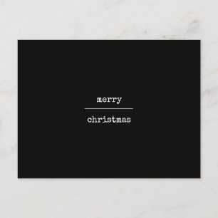 Ultra minimalist Modern Merry Christmas Postcard