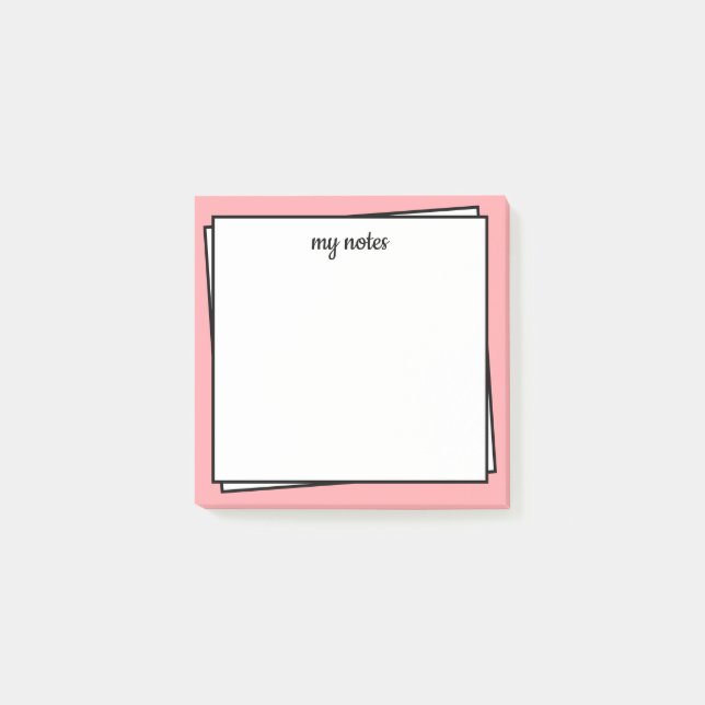 Ultra Minimalist Pink Post-IT Notes (Front)