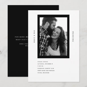 Ultra Modern B/W Photo Simple B/W Invitation