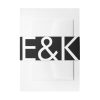 Ultra Modern Bold Big Monogram Simple Wedding