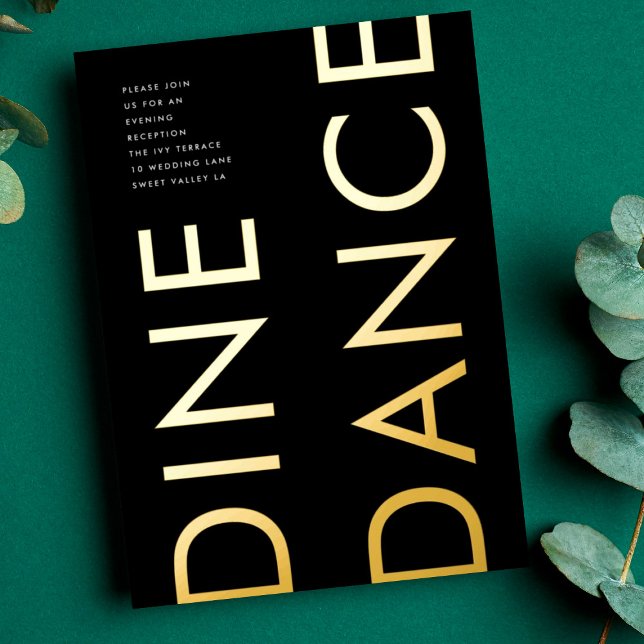 Ultra Modern Bold Monogram Wedding GOLD Enclosure  (Creator Uploaded)