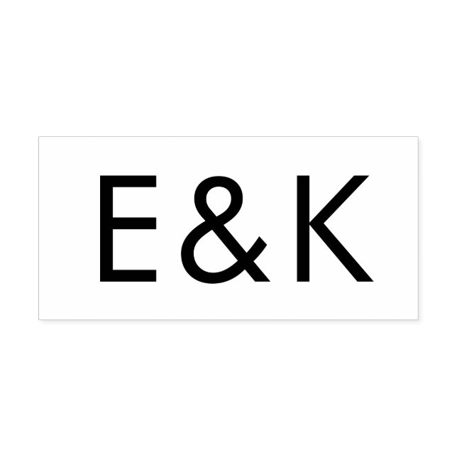 Ultra Modern Bold Monogram Wedding Return Self-inking Stamp (Design)