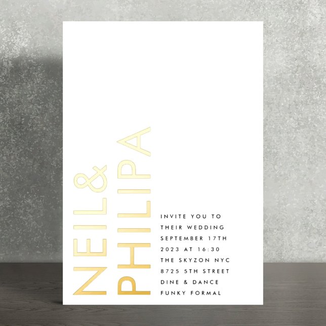 Ultra Modern Bold NAMES Simple Wedding (Creator Uploaded)