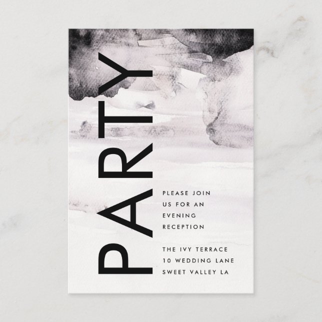 Ultra Modern Gender Neutral Wedding Enclosure Card (Front)