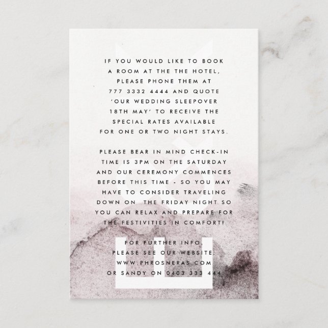 Ultra Modern Gender Neutral Wedding Enclosure Card (Front)