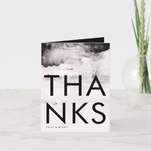 Ultra Modern Gender Neutral Wedding Thank You Card