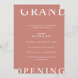 ultra modern layout elegant script grand opening invitation