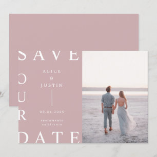 ultra modern layout photo Save the Date Invitation