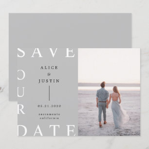 ultra modern layout photo Save the Date Invitation