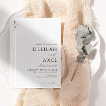 Ultra-Modern Minimalist Black and White Wedding