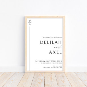 Ultra-Modern Minimalist Black & White Budget Sign