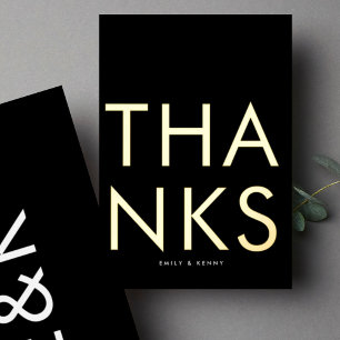 Ultra Modern Monogram TWO Thank You GOLD