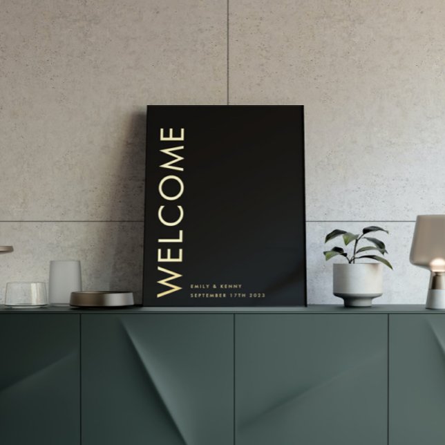 Ultra Modern Simple Wedding Welcome Gold Foil Prints (Creator Uploaded)