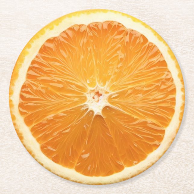 Ultra Realism Orange Slice Beverage Coaster (Front)