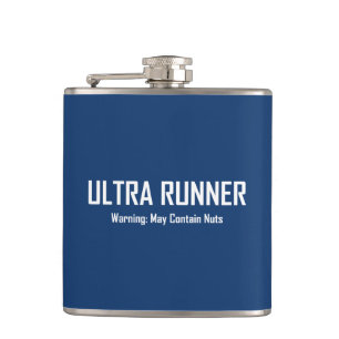 Ultra Runner, Warning May Contain Nuts Hip Flask