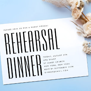 ULTRA SIMPLE MODERN BOLD WEDDING REHEARSAL DINNER INVITATION
