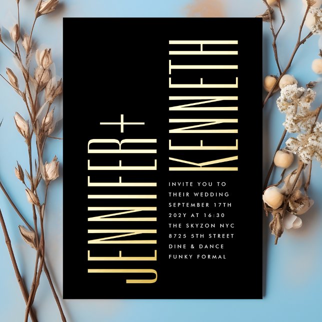Ultra Simple Modern Minimalist Bold Gold Wedding (Creator Uploaded)