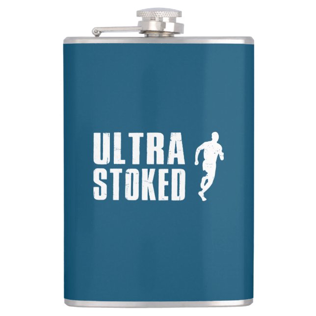 Ultra Stoked Hip Flask (Front)
