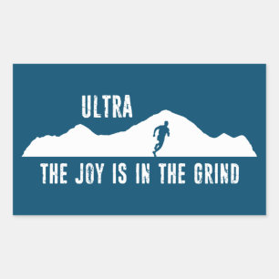 Ultra, The Joy Is In The Grind Rectangular Sticker