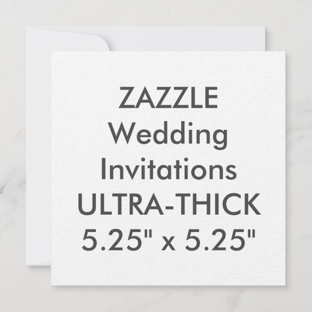 ULTRA-THICK 360lb 5.25" Square Wedding Invitations (Front)
